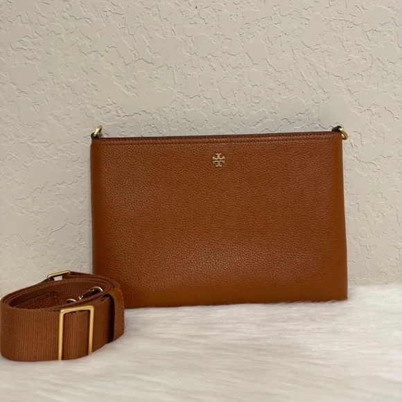 Tory Burch Blake Swingpack Pebble Leather Crossbody Bag - Picture 1 of 12